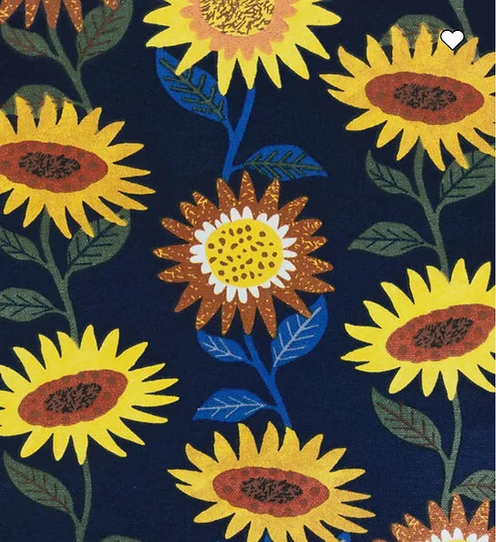 Animated Sunflowers Indigo