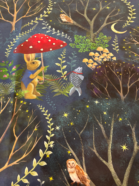 Mr. Rabbit Walking his Fish